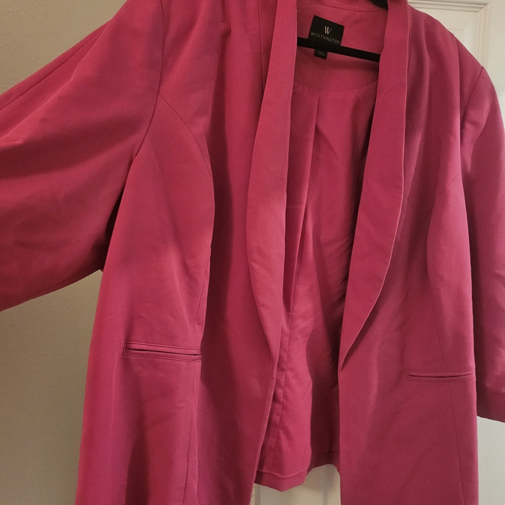 Worthington Fuchsia Blazer Jacket